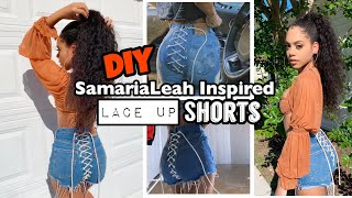 DIY SamariaLeah Inspired LACE UP SHORTS No Sew Beginner Friendly DeUndrea lcs