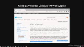 Using Sysprep When Cloning Windows VMs In VirtualBox