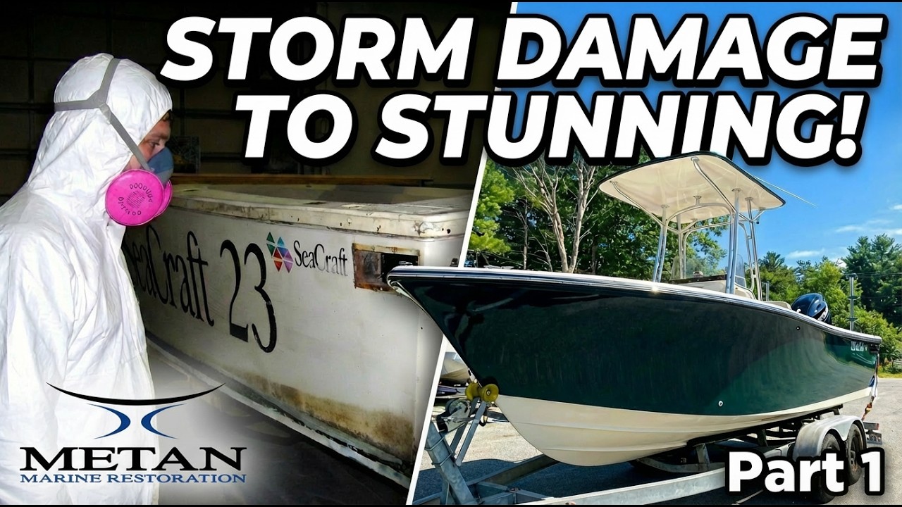 Реставрация лодки, часть 1. Лодка Seacraft с центральной консолью.