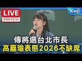 【LIVE】傳將選台北市長 高嘉瑜表態2026不缺席