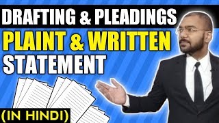 Legal Drafting and Pleadings | Plaint and written statement | Mr. Anurag Roy