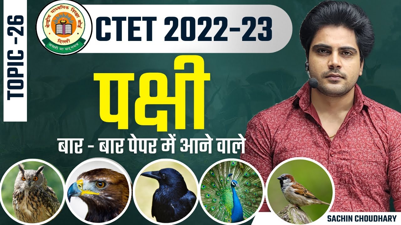 CTET December NCERT पक्षी by Sachin choudhary live 8pm