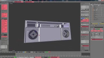BLENDER 3D RETRO BOOMBOX TIMELAPSE MODELLING