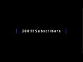 Thanks for 200 subscribers