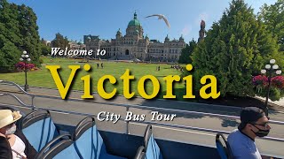 Beautiful Victoria  British Columbia, Canada  City Bus Tour  4K Video