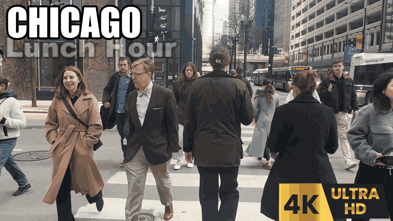 Chicago Walking Tour Lunch Break February 19, 2026 No Talking 4k
