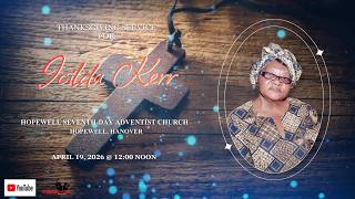 ICILDA KERR THANKSGIVING SERVICE APRIL 19, 2026