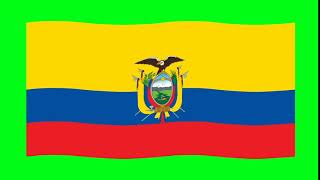 Green Screen Ecuador Flag | Green Screen Ecuador Waving Flag | Green Screen Ecuador Animation Flag screenshot 2