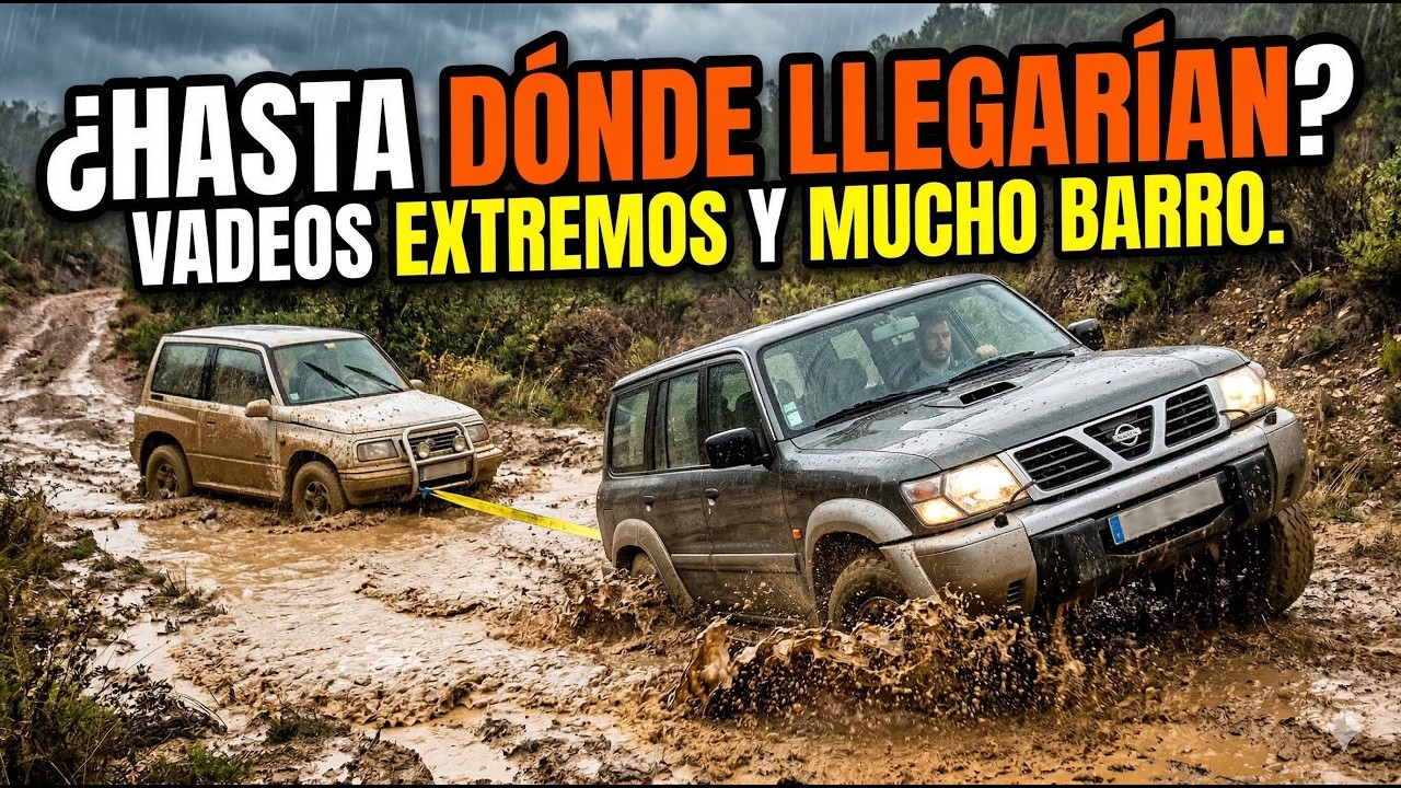 Ruta 4x4 Off Road con MUCHA AGUA Y BARRO | Nissan Patrol y Suzuki Vitara
