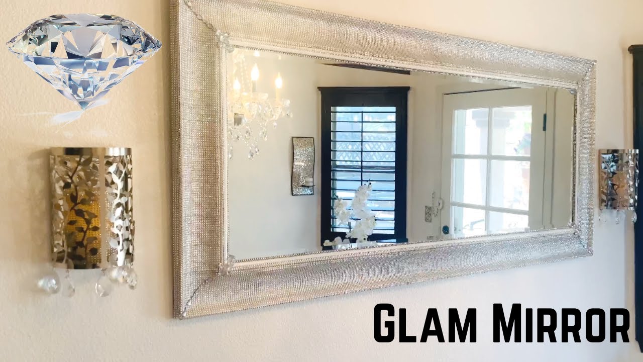 Large Rhinestone Mirror – Amazing Grace Custom Creations
