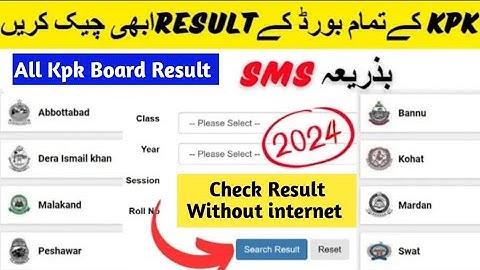 How to check kpk board Result without Internet | 11, 12 kpk board result 2024 | check result by sms
