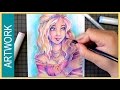 Copic Marker Illustration ✬ Ella ✬ Patreon Reward commission ✬ by Sakuems