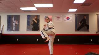 Step reverse side kick