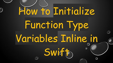 How to Initialize Function Type Variables Inline in Swift