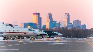 Private Aircraft on Game Day at MSP Airport