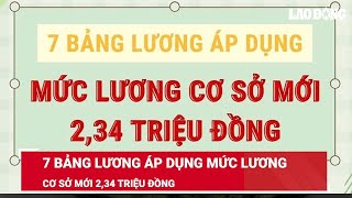 7 bảng lương áp dụng mức lương cơ sở mới 2,34 triệu đồng | Báo Lao Động