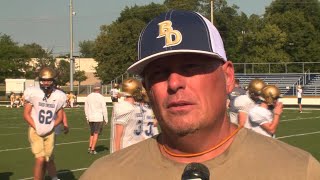 Jason Garrett full interview at Bishop Dwenger football practice on 8/7/25