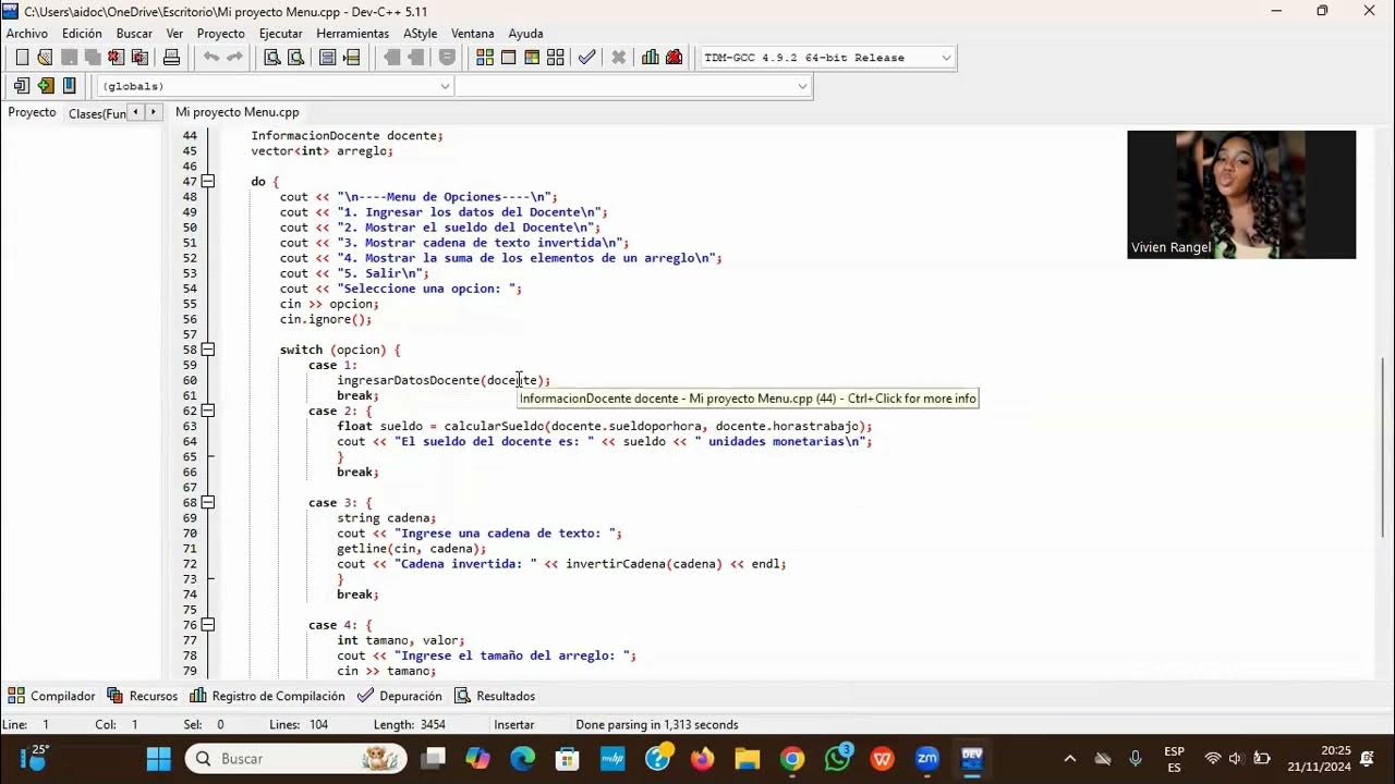 Proyecto Menú de Opciones en C++ - YouTube