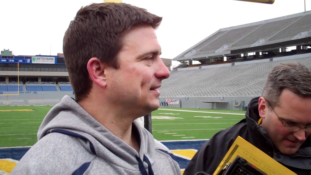 WVU Spring Football Practice 033011 Inside Receivers Coach Shannon
