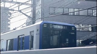 東京都交通局6500形6508編成各駅停車西高島平行き東急電鉄目黒線目黒〜不動前間通過