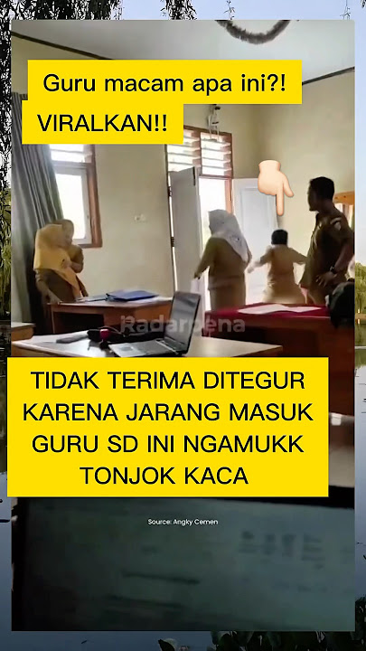 Viralkan guru ini!! Dia yang salah dia yang marah! Pake nonjok kaca segala! #shorts #guru #viral