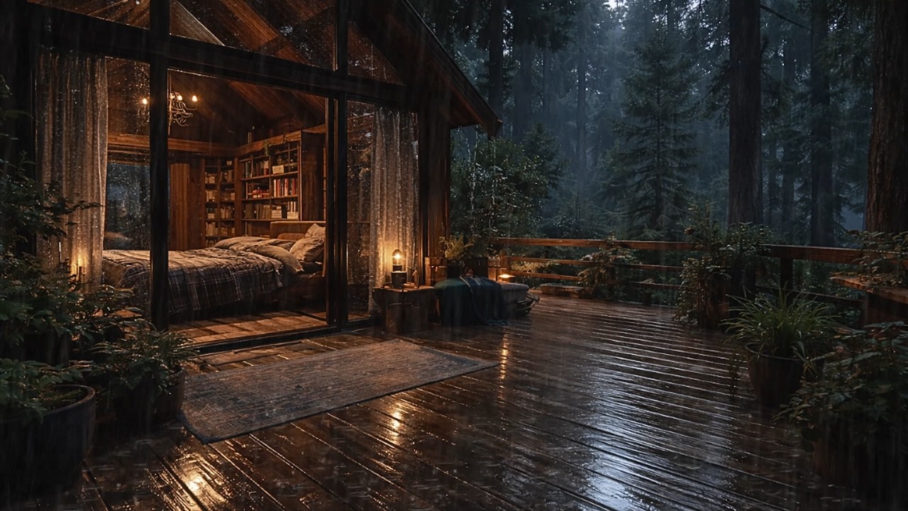 Cozy Rain Night in the Forest 🌧️ | Drift into Deep Sleep with Nature ...