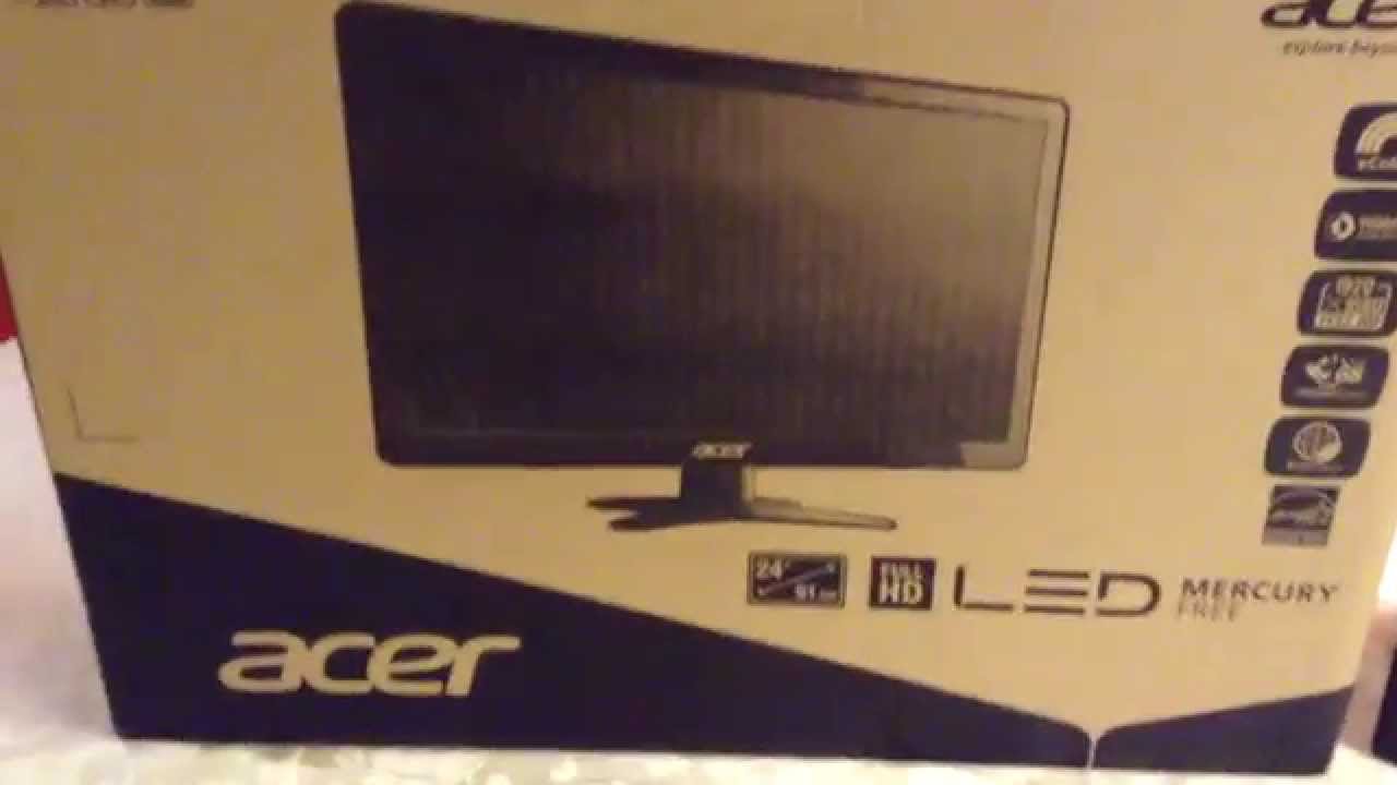 Acer g246hl 1080p monitor Unboxing and Overview. -