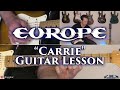 Europe - Carrie Guitar Lesson