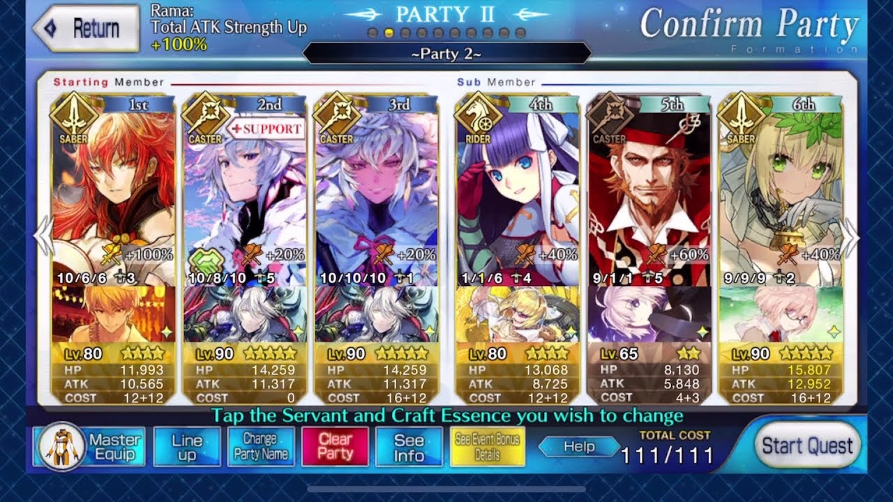 [2018-12-21 FGO NA] Salomon 1T - Rama NP vs. Flauros (Lancer)