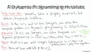 04 - A Dynamic Programming Heuristic for Knapsack (12 min)