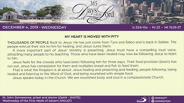 365 DWTL | Wednesday of the First Week of Advent | December 4, 2019