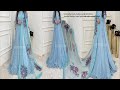 Umbrella Frock Suit Cutting||easy way of cutting || sky blue Frock suit Cutting ||