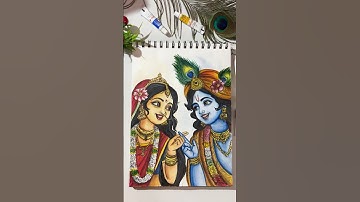 Cute 🥰 Radha Krishna drawing part 2 #art #shorts #krishna #youtubeshorts#ytshorts #radhakrishna