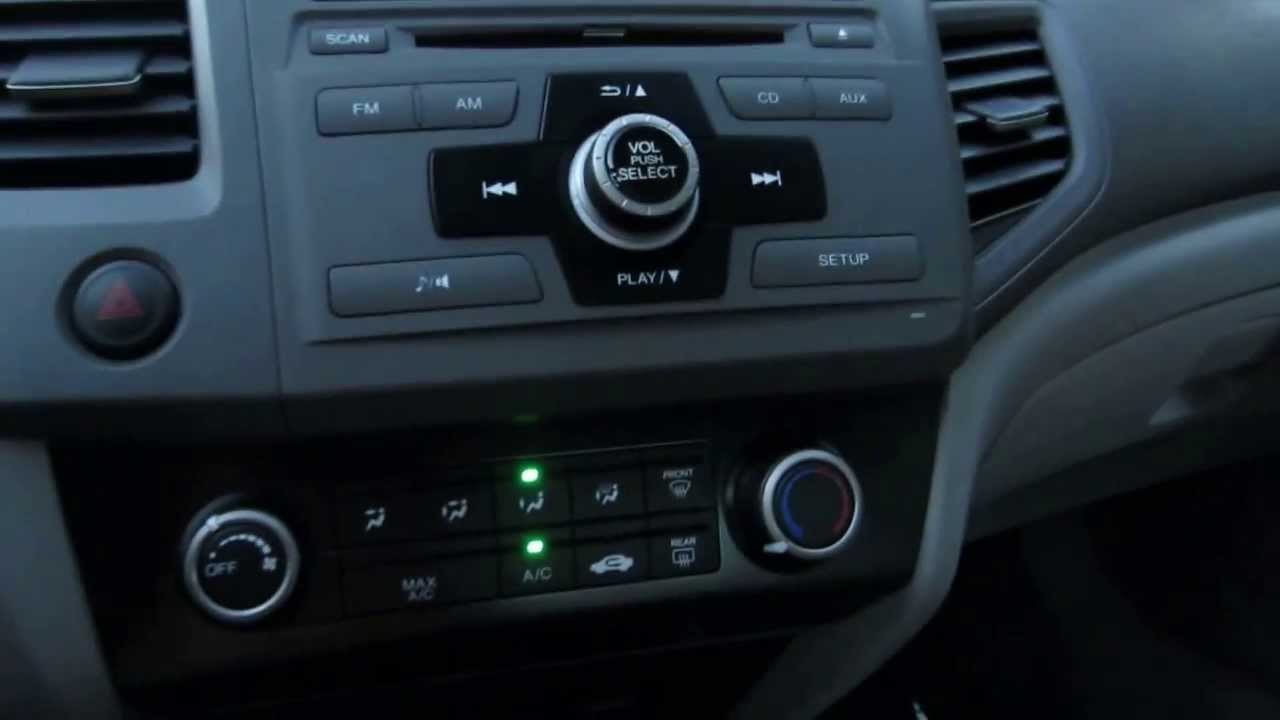 2012 Honda Civic Lx Interior Review Drive Youtube