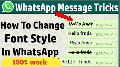 How to Change Text Massage Format In WhatsApp Without Using Any App | WhatsApp Massage Tricks 2022