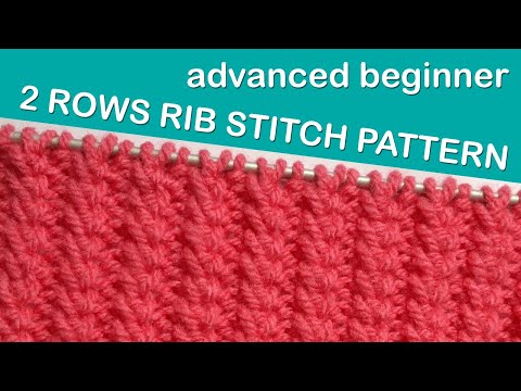 FULL TUTORIAL: Super Easy Rib Stitch Knitting Pattern (2 rows only!)