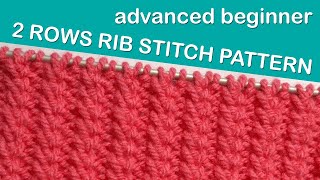 FULL TUTORIAL: Super Easy Rib Stitch Knitting Pattern (2 rows only!)