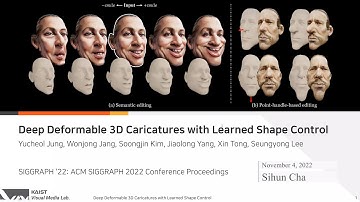 [VML Lab Seminar] Deep Deformable 3D Caricatures with Learned Shape Control (Presenter: CSH)