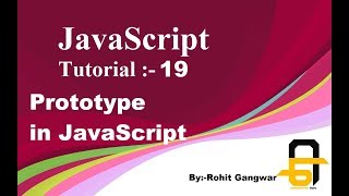 JavaScript Tutorial-19| Prototype in JavaScript