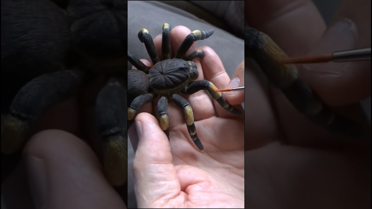 Wooden Tarantula Carved with Power Tools #woodcarving #tarantula #stinnettsticks