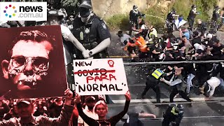 Lockdown protests turn chaotic in Melbourne and Brisbane