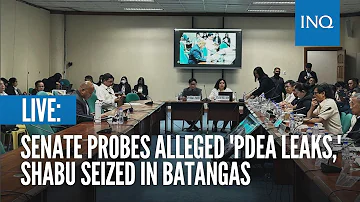 LIVE: Senate probes alleged 'PDEA leaks,' shabu seized in Batangas