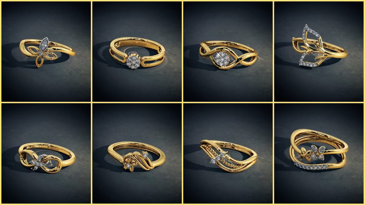 His & Her Rings Set -Gold couple Rings set -Bridal rings Set -Indian Gold  Jewelry -Buy Online