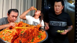 GULAI TUNJANG  DENGAN 500 RAWIT,,OM OMPONG AMPE JATUH GIGI !!