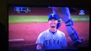 Yu Darvish almost throws perfect game