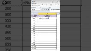 How To Convert Numbers in Words excel exceltipsshort shortvideoexceltutorial excelsupport