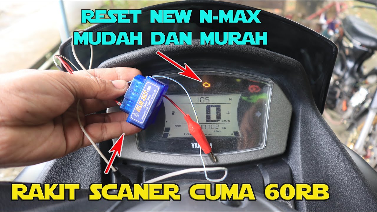 cara termudah menghilangkan lampu indikator kuning di spedometer new nmax  mereset kode error nmax