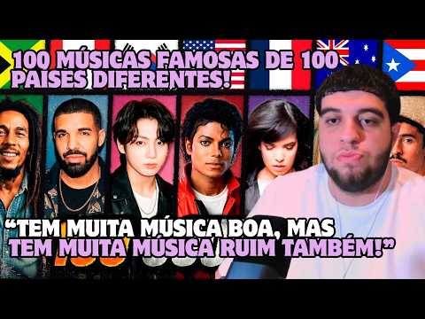 100 MÚSICAS FAMOSAS DE 100 PAÍSES DIFERENTES! REACT YOUQUIZ - MUSIC