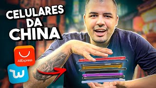 COMPREI 10 CELULARES NA WISH E NA ALIEXPRESS (TUDO BARATO) видео