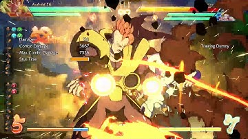 DBFZ Android 16/Kid Buu/Goku SSJ command grab sparking 7.5k
